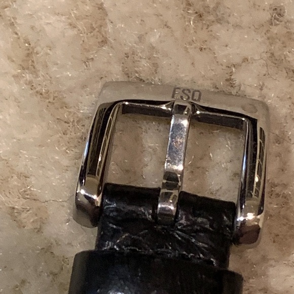 ESQ (Movado) Swiss Like New Black Date Watch.